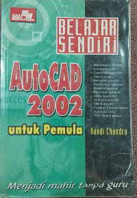 Image of Belajar sendiri autocad 2002 untuk pemula